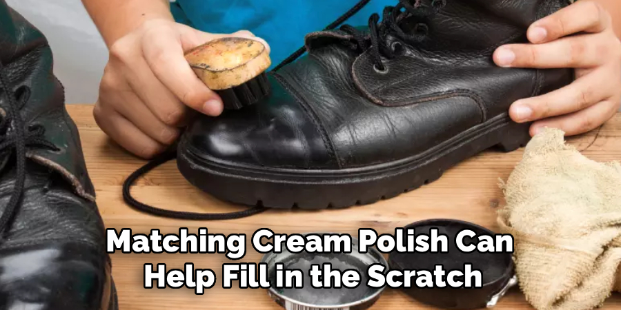 Matching Cream Polish Can
Help Fill in the Scratch