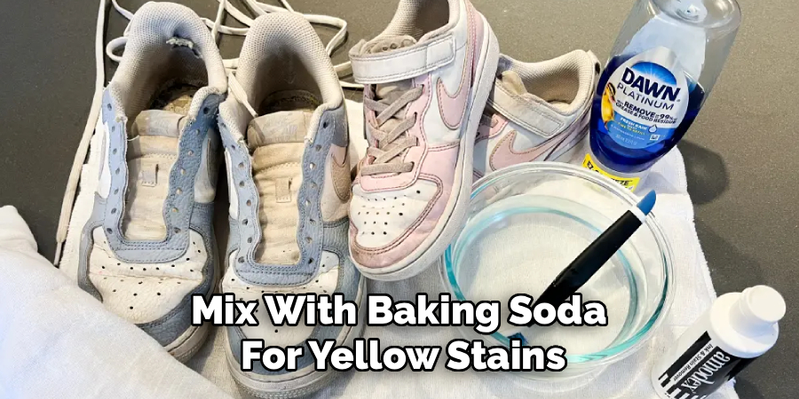 Mix With Baking Soda 
For Yellow Stains