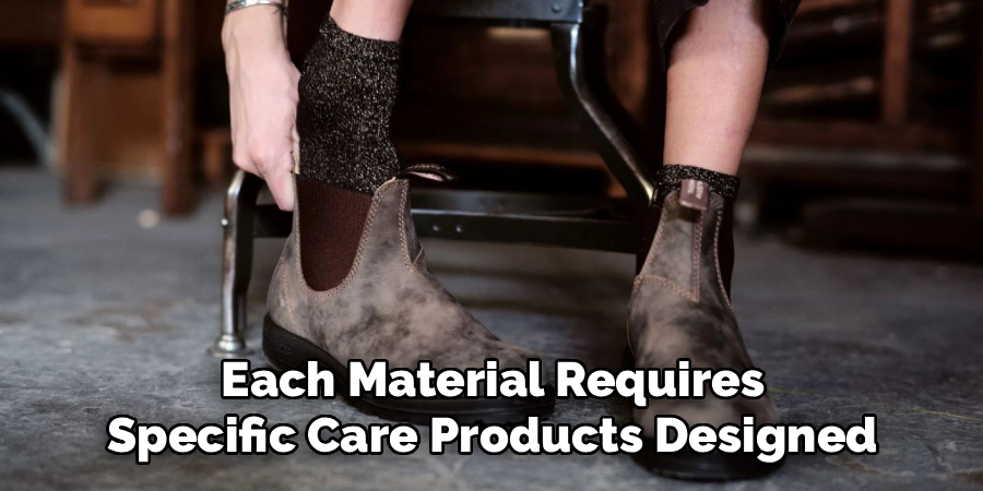 Each Material Requires
Specific Care Products Designed