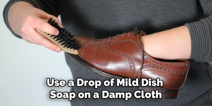 Use a Drop of Mild Dish
Soap on a Damp Cloth