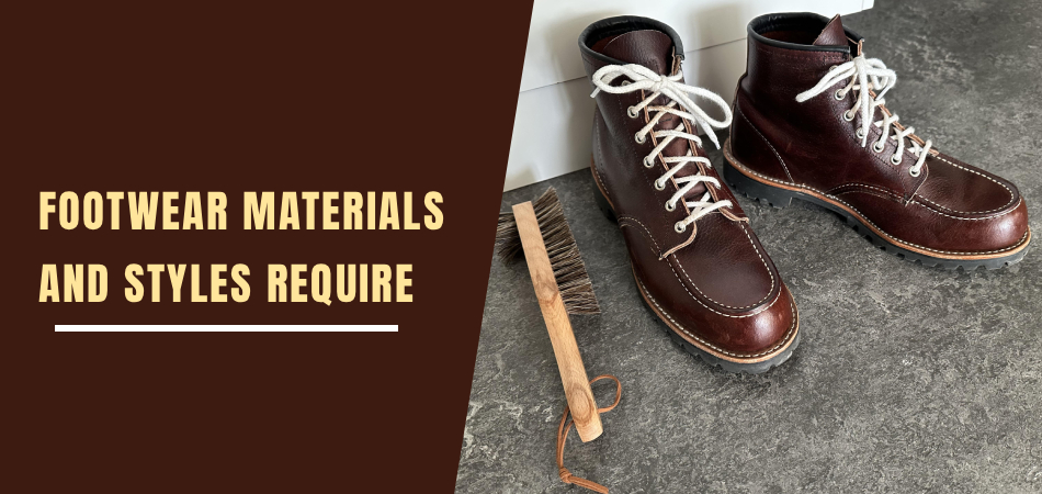 Footwear Materials and
Styles Require